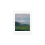 Valley Living - Gray Blue Navy Indigo Grass Green Abstract Painting Wall Art Prints, Nature Horizon Art Print Gallery Image 1