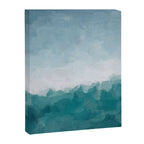 Immersed in a Wave - Aqua Teal Turquoise Denim Blue Surfer Abstract Nature Ocean Painting Art Print Canvas Print Gallery Image 6
