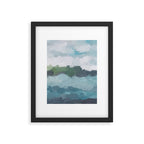 Island in the Distance II - Aqua Blue Green Navy Ocean Horizon Abstract Nature Coastal Painting Art Framed Art Print Gallery Image 5