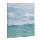 Ocean Clouds - Mint Blue White Gray Abstract Wall Art Painting Canvas Print Gallery Image 6