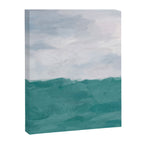 Out to Sea - Aqua Turquoise Mint Waves Horizon Abstract Nature Ocean Painting Art Print Wall Decor  Canvas Print Gallery Image 6