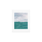 Out to Sea - Aqua Turquoise Mint Waves Horizon Abstract Nature Ocean Painting Art Print Wall Decor  Art Print Gallery Image 1