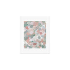 Paris Peonies - Coral Peach Pink Sage Green Mint Spring Flowers Abstract Nature Painting Art Art Print Gallery Image 1