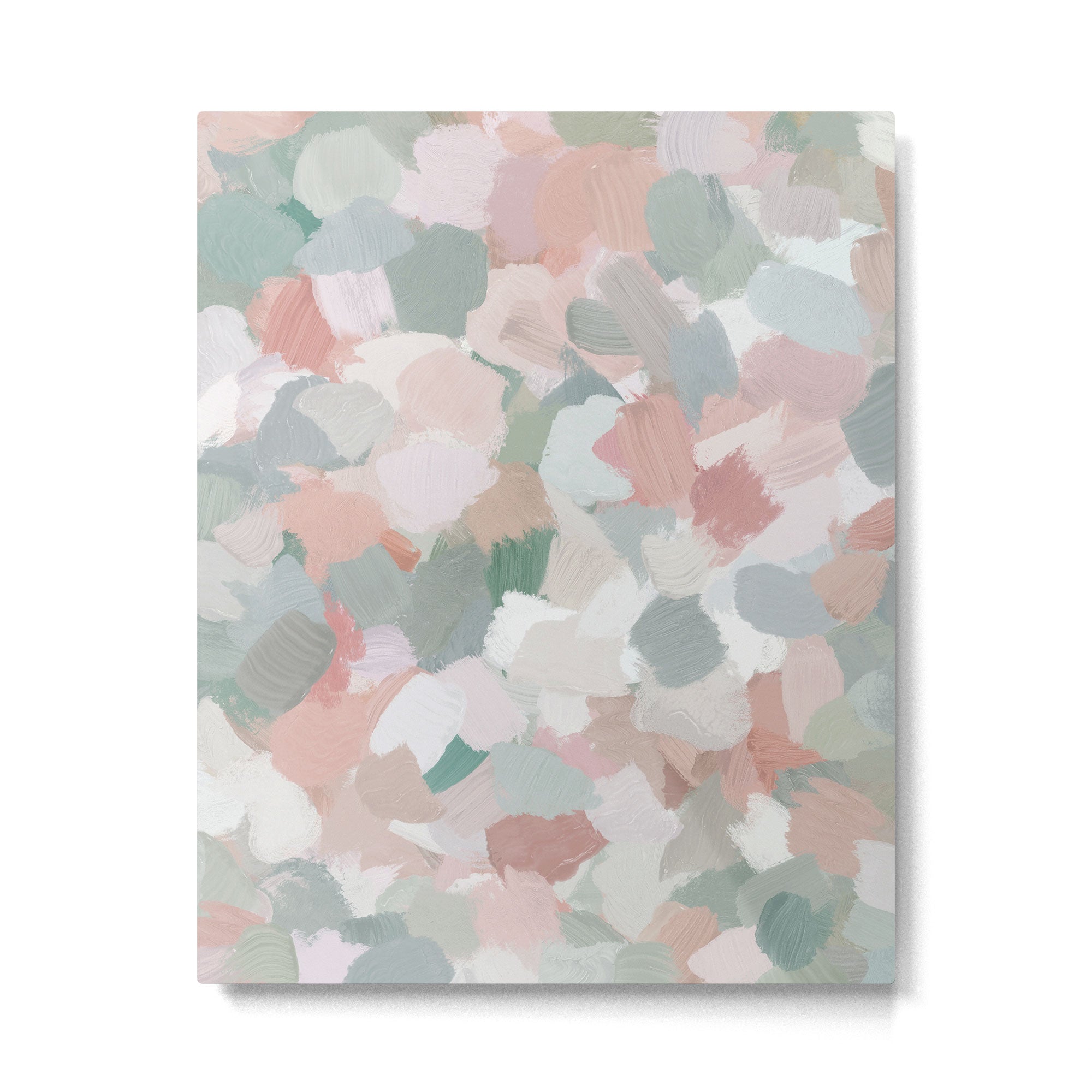 Paris Peonies - Coral Peach Pink Sage Green Mint Spring Flowers Abstract Nature Painting Art Metal Print Gallery Image 4