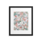 Paris Peonies - Coral Peach Pink Sage Green Mint Spring Flowers Abstract Nature Painting Art Framed Art Print Gallery Image 5