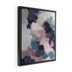 Picking Blackberries - Teal Indigo Lavender Abstract Wall Art, Feminine Painting Print, Modern Art Framed Canvas Print Gallery Image 2