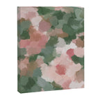 Rosy Radiance - Light Pink Rose Flower Forest Sage Green Leaf Garden Abstract Nature Painting Art Canvas Print Gallery Image 6