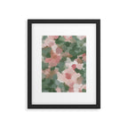 Rosy Radiance - Light Pink Rose Flower Forest Sage Green Leaf Garden Abstract Nature Painting Art Framed Art Print Gallery Image 5