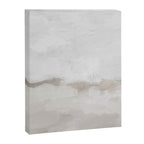 Sands of Time III - Neutral White Beige Gray Sandy Beach Ocean Gray Cloud Abstract Nature Painting Canvas Print Gallery Image 6