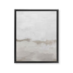 Sands of Time III - Neutral White Beige Gray Sandy Beach Ocean Gray Cloud Abstract Nature Painting Framed Canvas Print Gallery Image 6