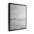 Sands of Time III - Neutral White Beige Gray Sandy Beach Ocean Gray Cloud Abstract Nature Painting Framed Canvas Print Gallery Image 2