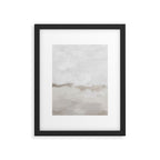 Sands of Time III - Neutral White Beige Gray Sandy Beach Ocean Gray Cloud Abstract Nature Painting Framed Art Print Gallery Image 5