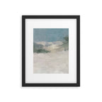 Sandy Dunes - Modern Abstract Painting, Teal Blue, Sage Green, Beige Yellow Prints Wall Art Ocean Framed Art Print Gallery Image 5