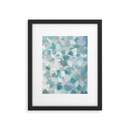Scattered Seaglass II - Mint Seafoam Green Turquoise Blue Sea Beach Coastal Abstract Ocean Painting Framed Art Print Gallery Image 5