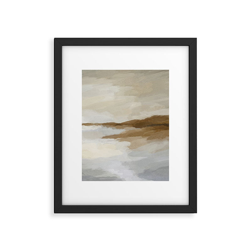 Sienna Horizon II - Neutral Brown Gray Abstract Nature Coastal Landscape Art Print Framed Art Print Gallery Image 5