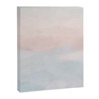 Soothing Seas I - Soft Pink and Blue Sunrise Horizon Ocean for Nursery Abstract Coastal Painting Art Canvas Print Gallery Image 6