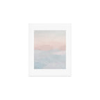 Soothing Seas I - Soft Pink and Blue Sunrise Horizon Ocean for Nursery Abstract Coastal Painting Art Art Print Gallery Image 1