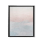 Soothing Seas I - Soft Pink and Blue Sunrise Horizon Ocean for Nursery Abstract Coastal Painting Art Framed Canvas Print Gallery Image 6