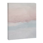Soothing Seas II - Soft Pink Blue Sunrise Horizon Ocean for Nursery II Abstract Coastal Painting Art Canvas Print Gallery Image 6