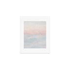 Soothing Seas III - Soft Pink Blue Sunrise Horizon Ocean for Nursery Abstract Coastal Painting Art Art Print Gallery Image 1