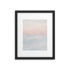 Soothing Seas III - Soft Pink Blue Sunrise Horizon Ocean for Nursery Abstract Coastal Painting Art Framed Art Print Gallery Image 5