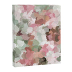 Spring Flurry - Sage Mint Green Fuchsia Blush Pink Abstract Flower Wall Art, Springtime Painting Canvas Print Gallery Image 6
