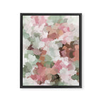 Spring Flurry - Sage Mint Green Fuchsia Blush Pink Abstract Flower Wall Art, Springtime Painting Framed Canvas Print Gallery Image 6