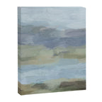 Summer at the Lake I - Sky Gray Blue Sage Green Abstract Wall Art, Painting Art Nature Modern Canvas Print Gallery Image 3