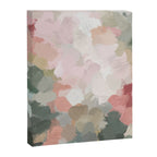 Time to Bloom - Forest Green Fuchsia Blush Pink Abstract Flower Spring Painting Art Canvas Print Gallery Image 6