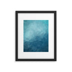 Underwater Bliss - Aqua Blue Turquoise Navy Sea Deep Ocean Minimal Abstract Nature Painting Art Framed Art Print Gallery Image 5