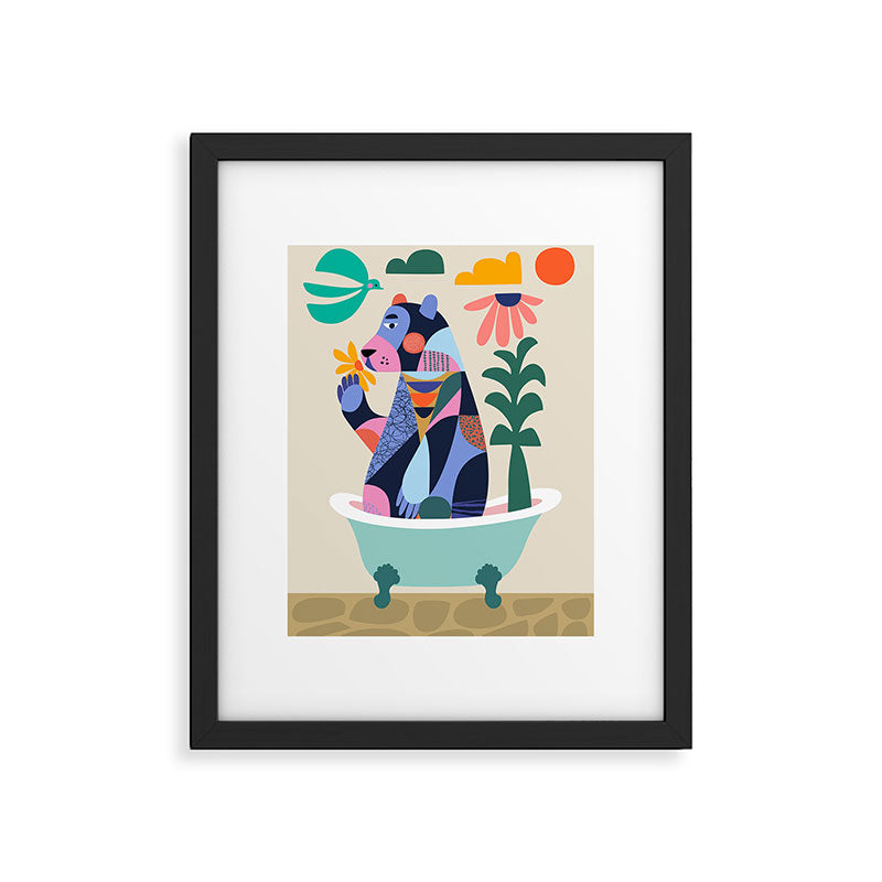 Bear in the bathtub Framed Art Print Gallery Image 4