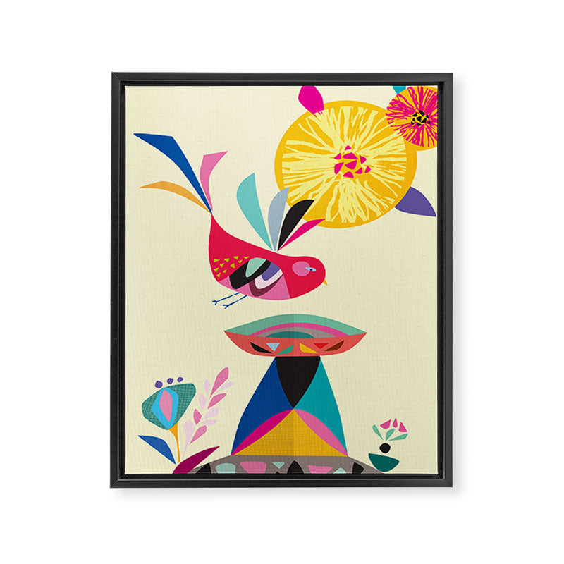 Bird Bath Framed Canvas Print Gallery Image 6