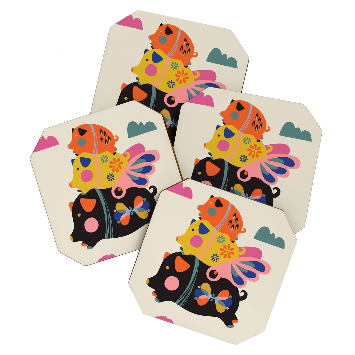 Flying pigs Coaster Gallery Image 1