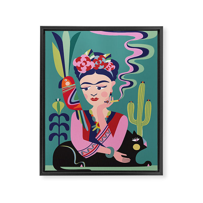 Frida Kahlo  Framed Canvas Print Gallery Image 1