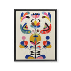 Hummingbirds & Flowers Framed Canvas Print Gallery Image 6