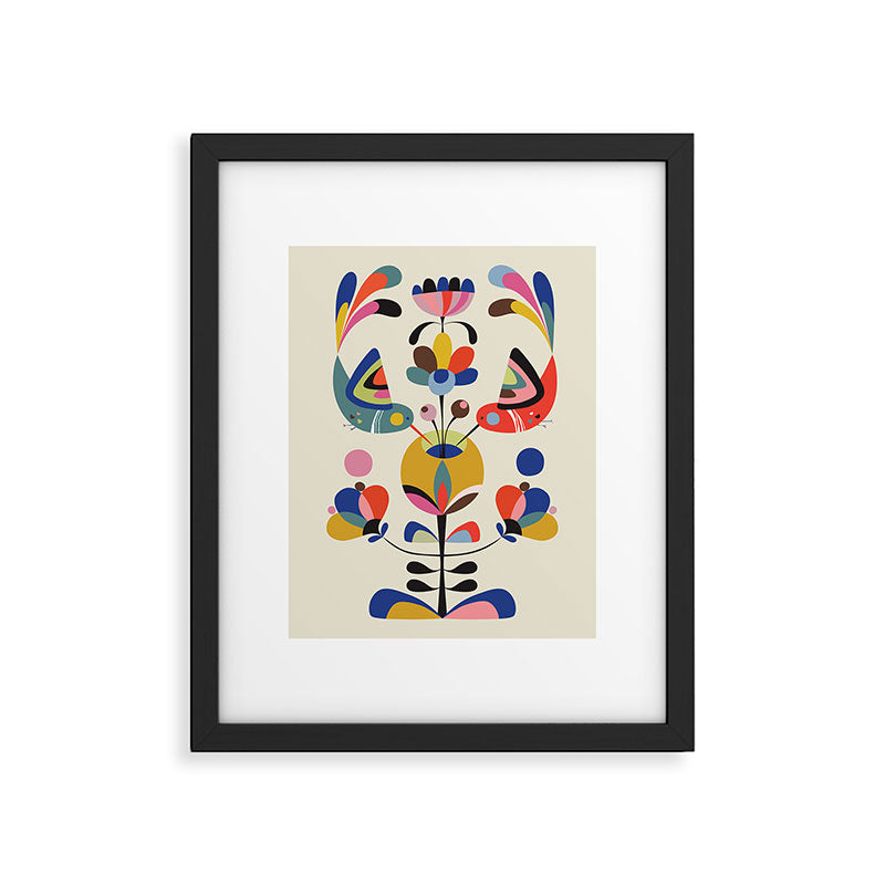Hummingbirds & Flowers Framed Art Print Gallery Image 5