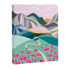 Landscape mountains 001 (Pink version) Canvas Print Gallery Image 6