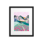 Landscape mountains 001 (Pink version) Framed Art Print Gallery Image 5