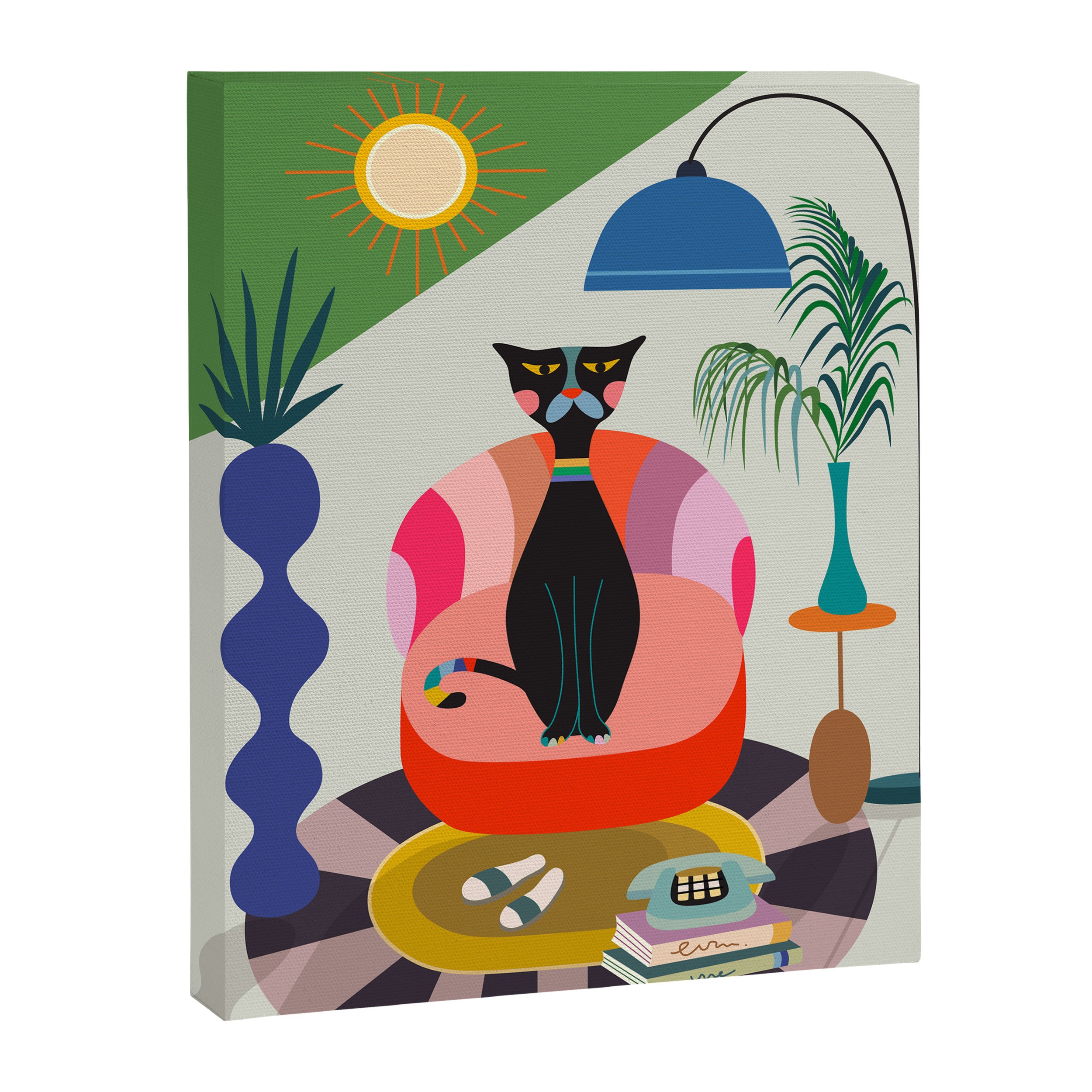 MCM Black Cat Canvas Print Gallery Image 6