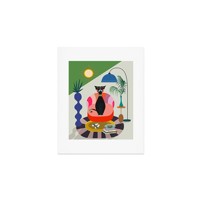 MCM Black Cat Art Print Gallery Image 1