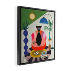 MCM Black Cat Framed Canvas Print Gallery Image 2