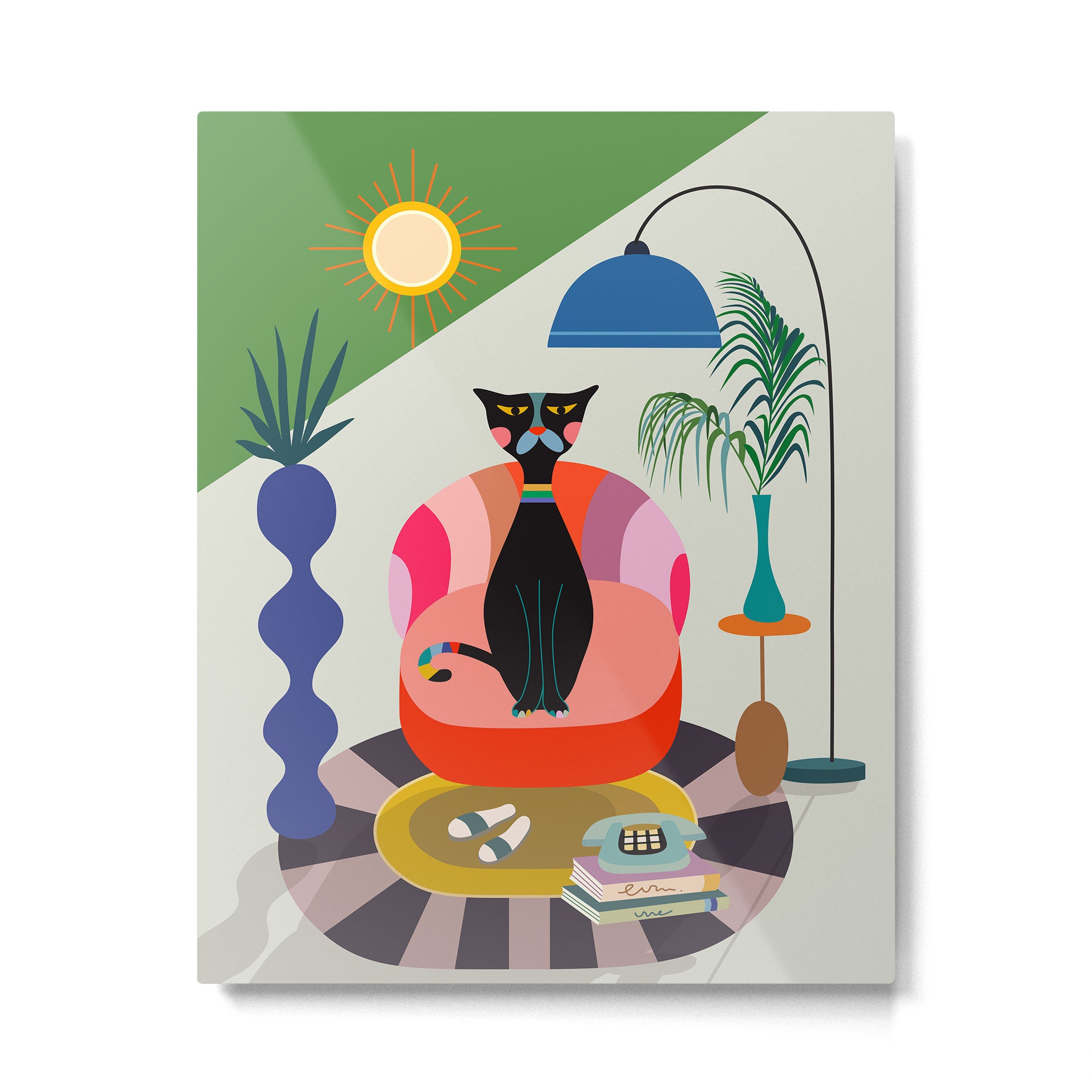 MCM Black Cat Metal Print Gallery Image 4