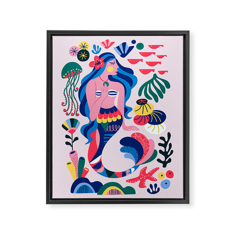 Mermaid Framed Canvas Print Gallery Image 6