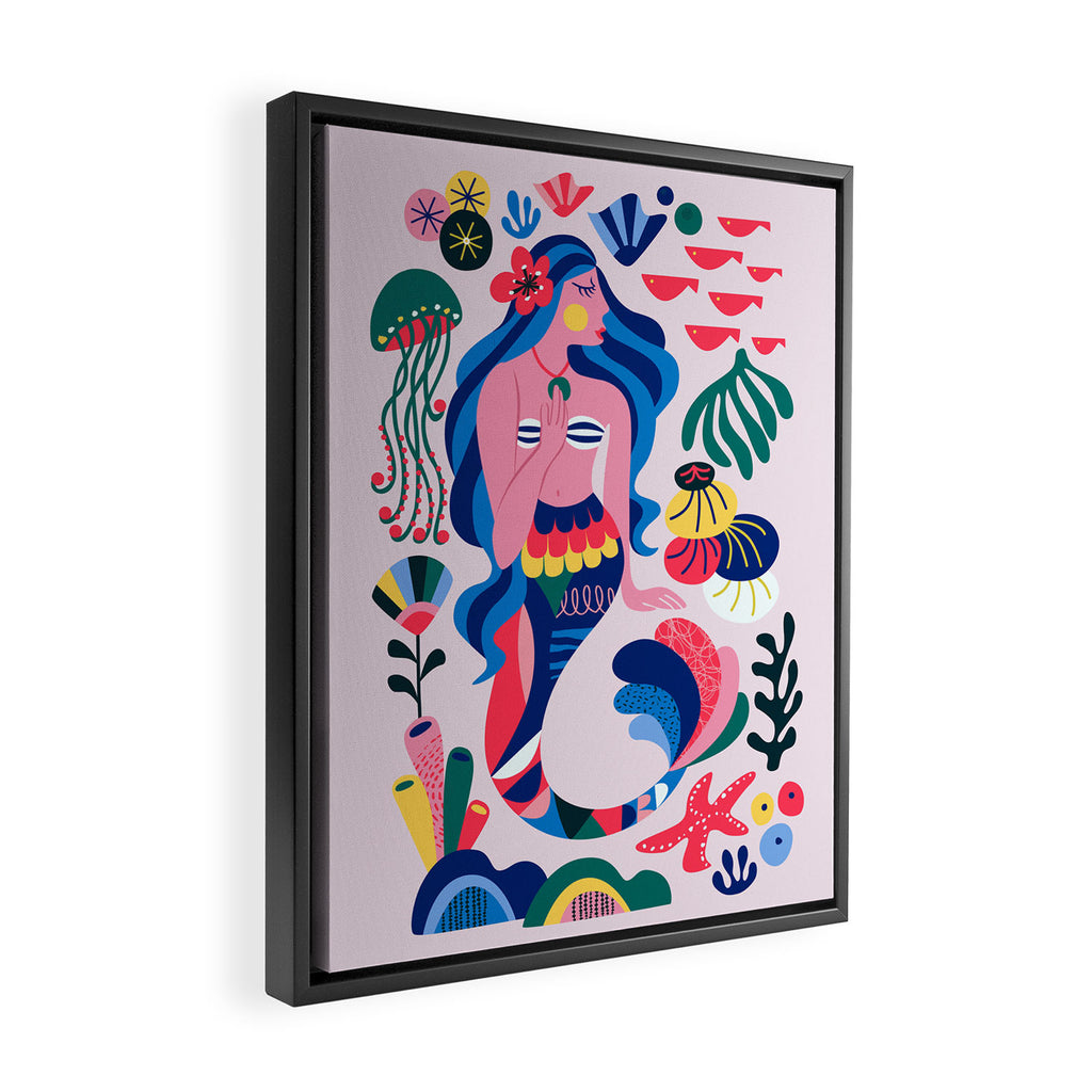 Mermaid Framed Canvas Print Gallery Image 2