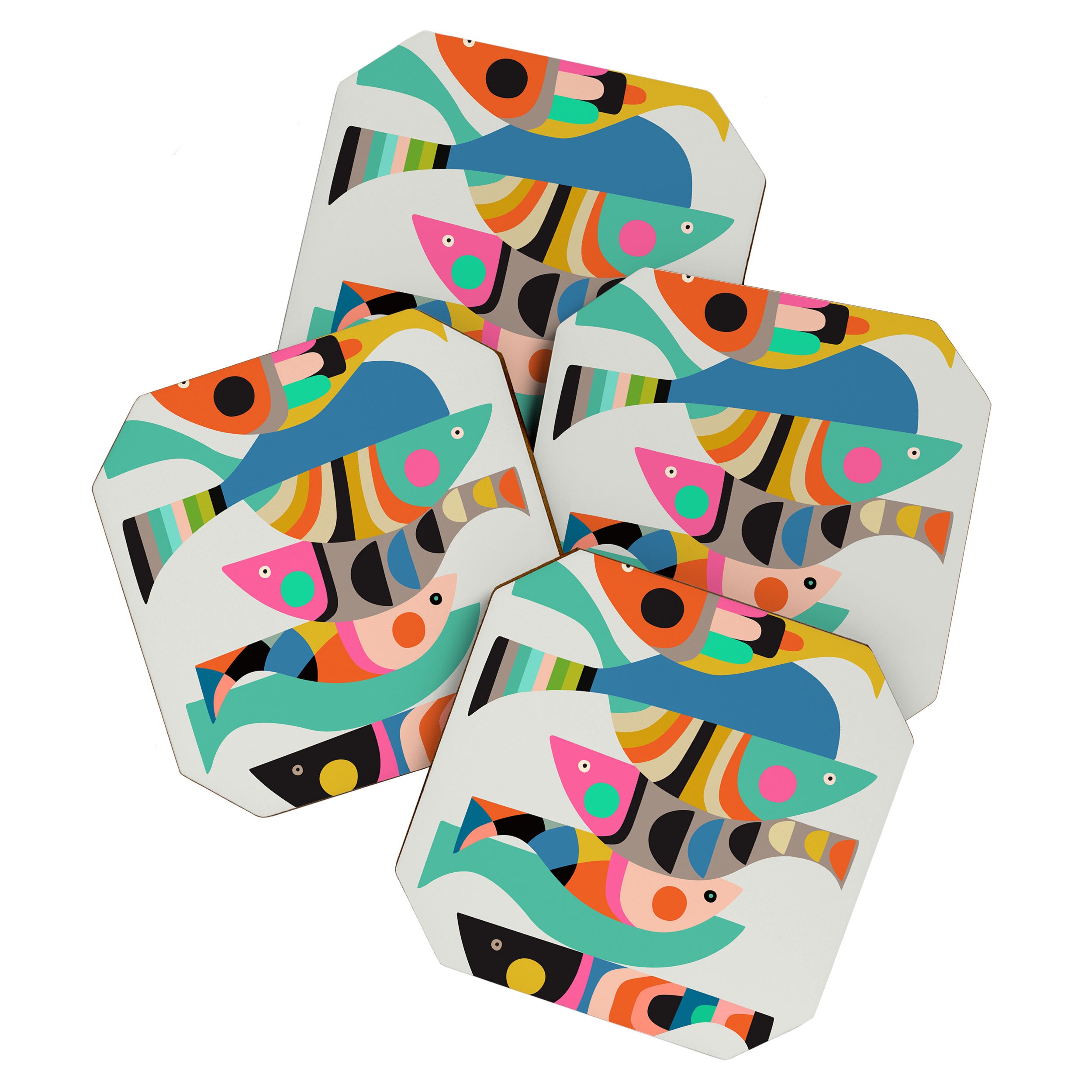 Mid Century fish Coaster Gallery Image 1