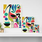 Mid Century Ibis Canvas Print Gallery Image 3