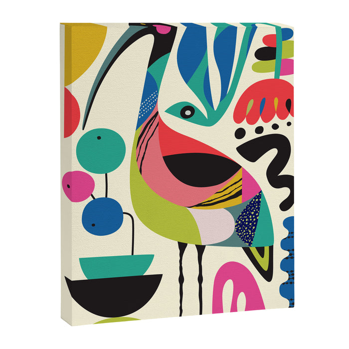 Mid Century Ibis Canvas Print Gallery Image 1