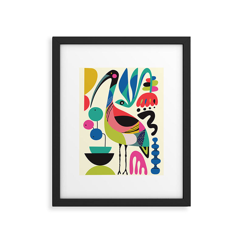 Mid Century Ibis Framed Art Print Gallery Image 5