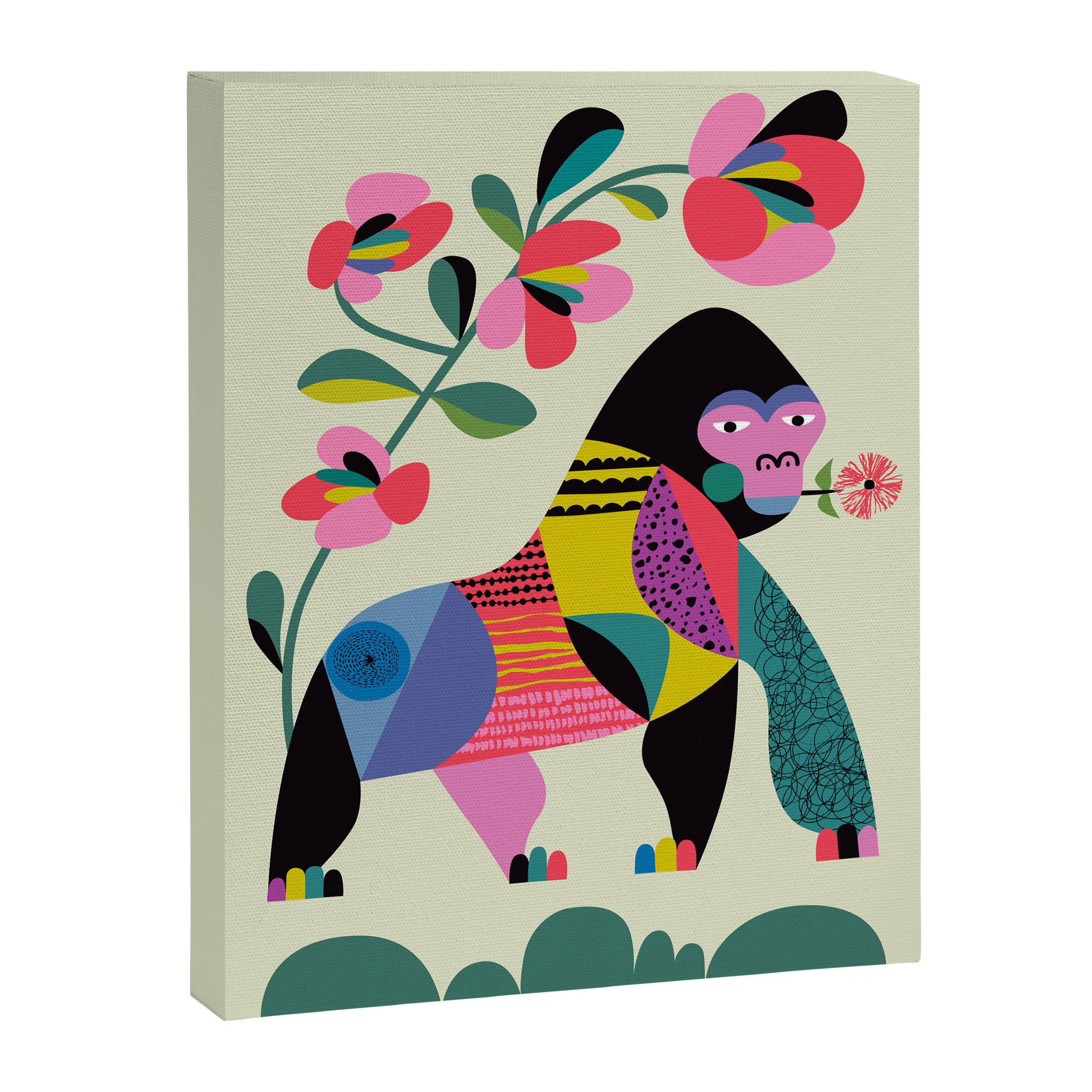 Mid Century Modern Gorilla Canvas Print Gallery Image 6
