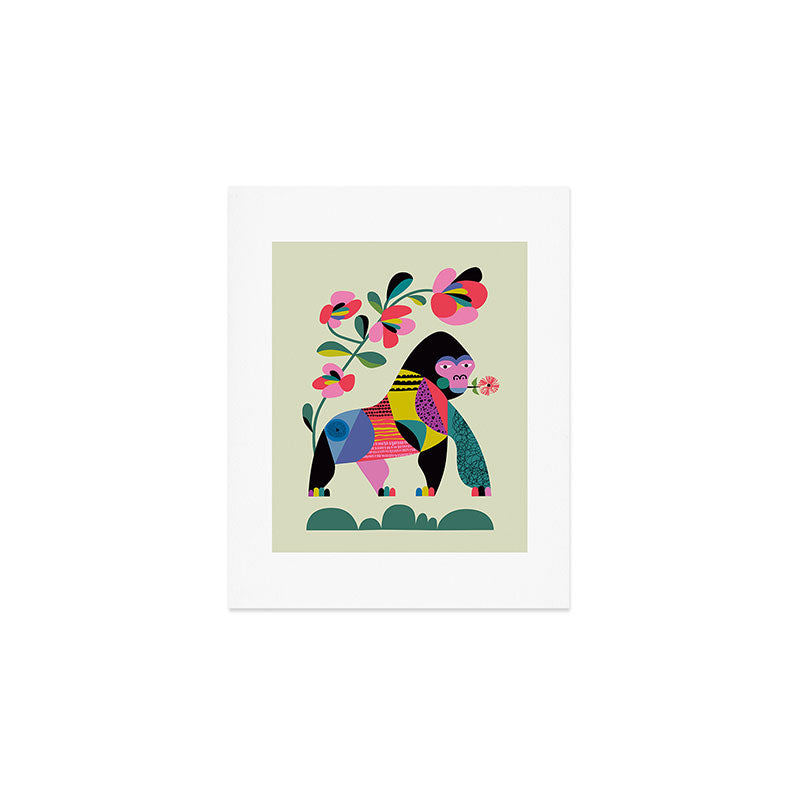 Mid Century Modern Gorilla Art Print Gallery Image 1